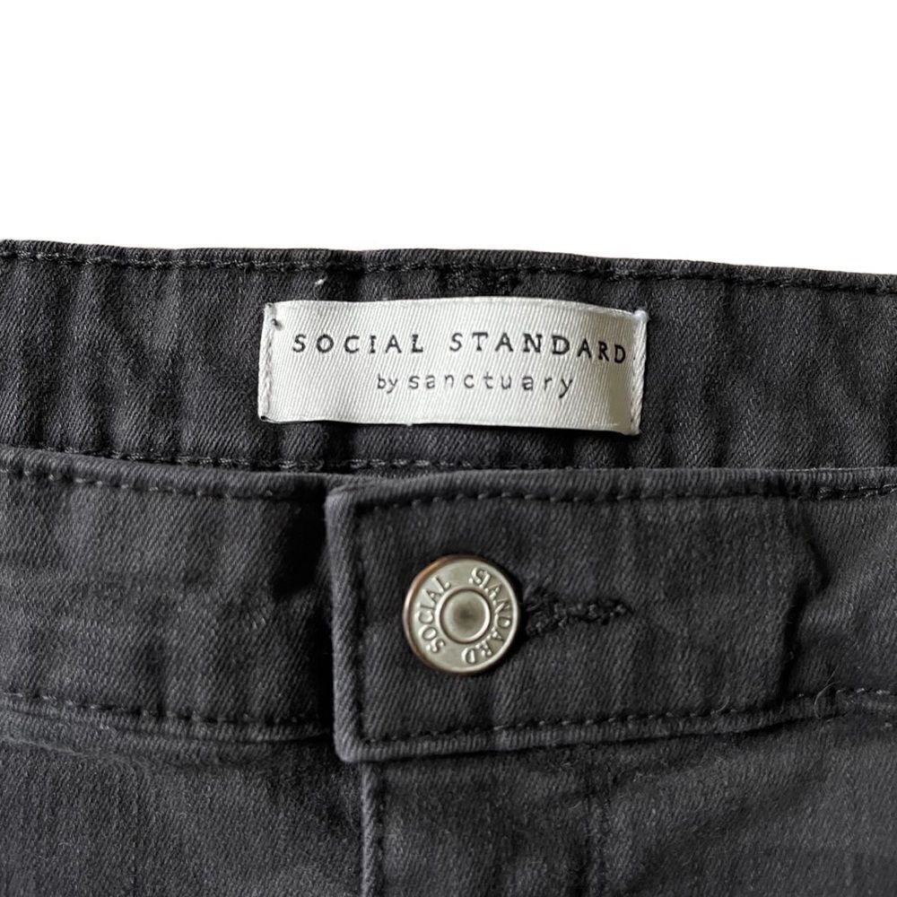 Social Standard By Sanctuary Black Camo Ankle Skinny Stretch Jeans Women’s Sz 14 - Picture 3 of 12